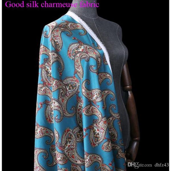 width 108cm good stretch charmeus silk fabric blue paisley digital printing silk fabric sewing material diy dress cheongsam, Black;white
width 108cm good stretch charmeus silk fabric blue paisley digital printing silk fabric sewing material diy dress cheongsam, Black;white