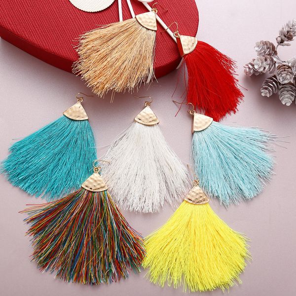 diezi 8 colors bohemian multicolor long tassel cotton earrings wedding fringed earrings for women drop dangle earrings jewelry, Silver
diezi 8 colors bohemian multicolor long tassel cotton earrings wedding fringed earrings for women drop dangle earrings jewelry, Silver