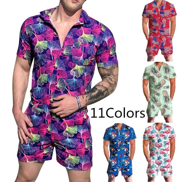 2020 new summer men beach floral print romper streetwear mens leisure zipper jumpsuit casual shorts set for beach vacation, Gray
2020 new summer men beach floral print romper streetwear mens leisure zipper jumpsuit casual shorts set for beach vacation, Gray