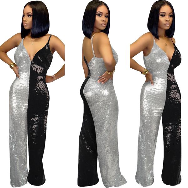 club jumpsuit women spaghetti strap sequin black white patchwork back zipper club party evening bodycon long wide legs jumpsuit rompers
club jumpsuit women spaghetti strap sequin black white patchwork back zipper club party evening bodycon long wide legs jumpsuit rompers