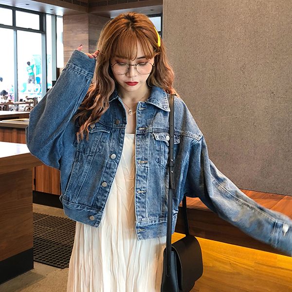 oversized autumn denim winter new korean version of the loose white denim jacket female wild long-sleeved jacket short coat coat, Black;brown
oversized autumn denim winter new korean version of the loose white denim jacket female wild long-sleeved jacket short coat coat, Black;brown