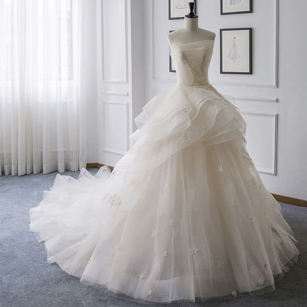 stunning ball gown tulle strapless wedding dresses for sale lace appliques plus size wedding dress for wedding gowns vestidos de novia, White
stunning ball gown tulle strapless wedding dresses for sale lace appliques plus size wedding dress for wedding gowns vestidos de novia, White