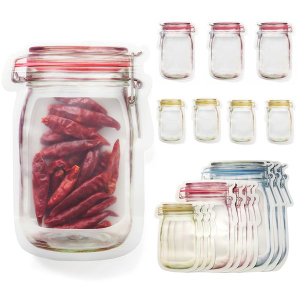 10PCS/4PCS/3PCS/Lot Food Storage Bags Storage Bags Mason Jar Children's Snacks Snacks Fresh Bags Food Saver Kitchen Organizer
10PCS/4PCS/3PCS/Lot Food Storage Bags Storage Bags Mason Jar Children's Snacks Snacks Fresh Bags Food Saver Kitchen Organizer