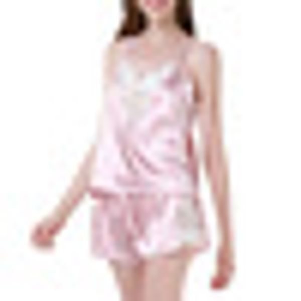 women sleepwear nightwear pajamas set sling lace satin lingerie babydoll sleepwear loose patchwork solid shorts sleeveless, Blue;gray
women sleepwear nightwear pajamas set sling lace satin lingerie babydoll sleepwear loose patchwork solid shorts sleeveless, Blue;gray