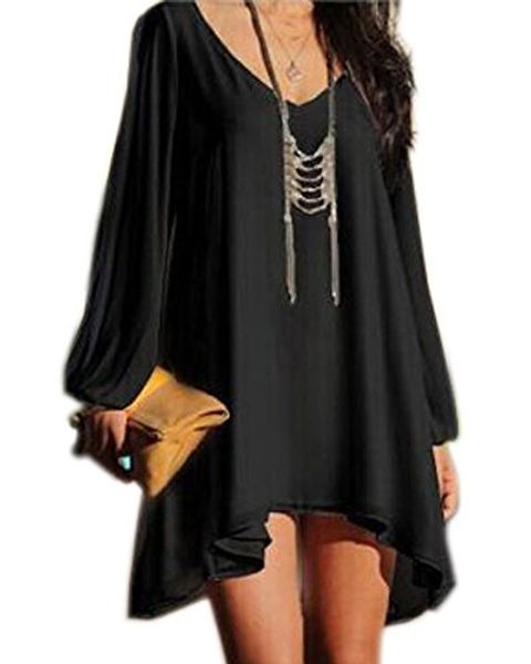 roiii women off shoulder v-neck a-line mini strapless loose casual dress, Black;gray
roiii women off shoulder v-neck a-line mini strapless loose casual dress, Black;gray