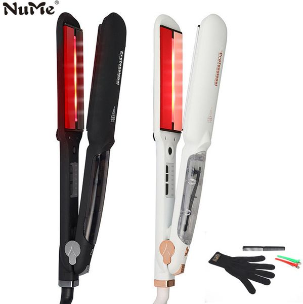 professional steam hair straightener ceramic vapor infrared heating hair flat iron steampod straightening styling tool wet & dry, Black
professional steam hair straightener ceramic vapor infrared heating hair flat iron steampod straightening styling tool wet & dry, Black