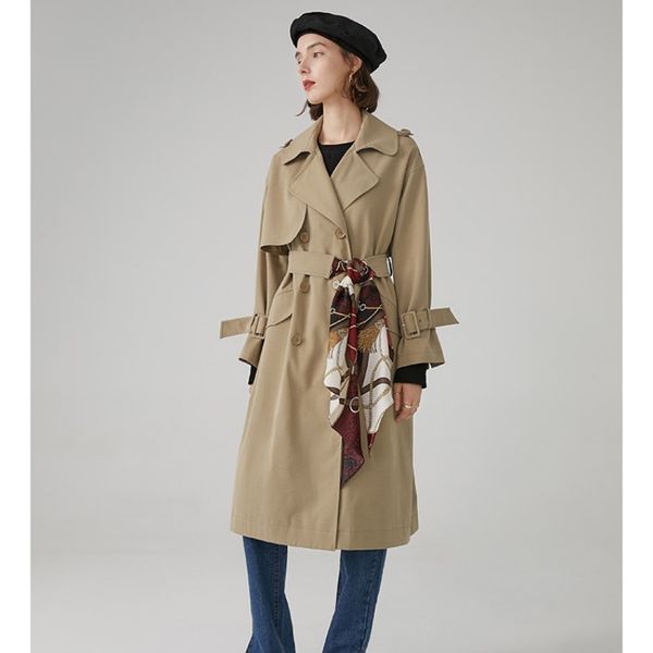 irinafs05 fall winter 2019 khaki double breasted long scarf patched belted trench coat women, Tan;black
irinafs05 fall winter 2019 khaki double breasted long scarf patched belted trench coat women, Tan;black