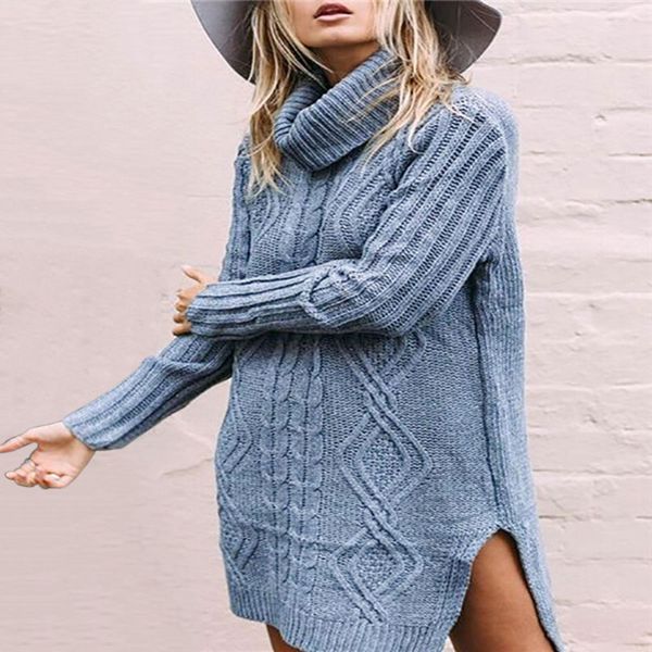 turtleneck high split knitting pullover autumn winter long sleeve leisure sweater dress women pull streetwear jumper 2020 new, White;black
turtleneck high split knitting pullover autumn winter long sleeve leisure sweater dress women pull streetwear jumper 2020 new, White;black