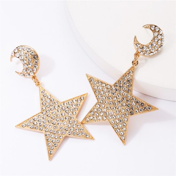 pauli manfi korean metal rhinestone moon stars earrings women cute charming drop earrings party jewelry gifts, Silver
pauli manfi korean metal rhinestone moon stars earrings women cute charming drop earrings party jewelry gifts, Silver