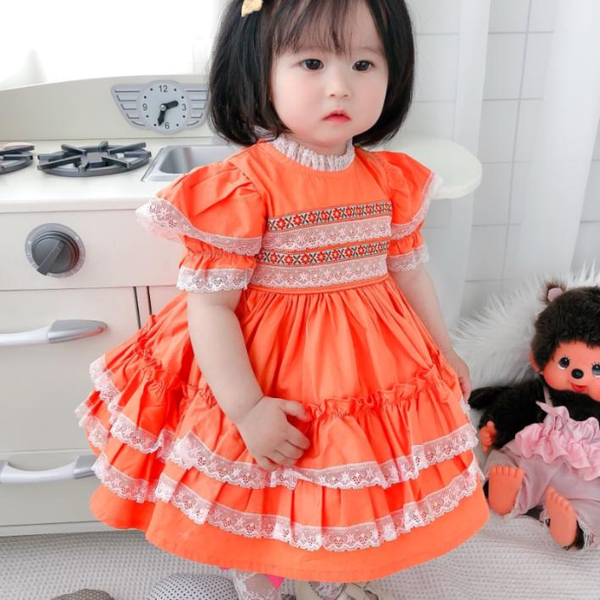 summer lolita spanish turkey vintage birthday party princess puff sleeve dress for bady girls orange ball gown dress, Red;yellow
summer lolita spanish turkey vintage birthday party princess puff sleeve dress for bady girls orange ball gown dress, Red;yellow