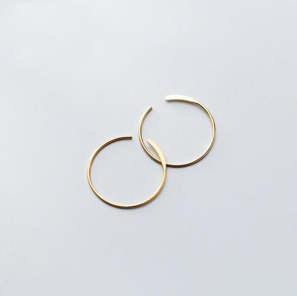 925 sterling silver simple hoop hook earrings women jewelry a1775, Golden;silver
925 sterling silver simple hoop hook earrings women jewelry a1775, Golden;silver