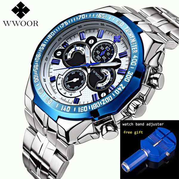 wwoor watch men 2019 sport men's big army wrist watches stainless steel male watches relogio masculino, Slivery;brown
wwoor watch men 2019 sport men's big army wrist watches stainless steel male watches relogio masculino, Slivery;brown