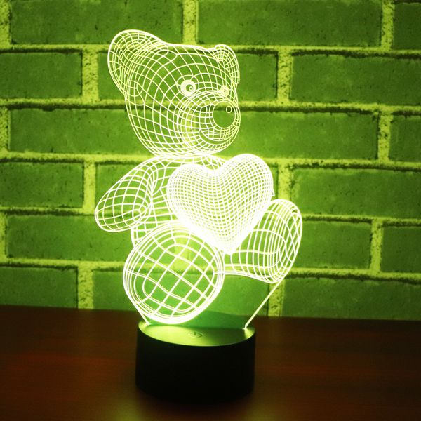 3d led night lights love bear with 7 colors light for home decoration lamp amazing visualization optical illusion awesome
3d led night lights love bear with 7 colors light for home decoration lamp amazing visualization optical illusion awesome