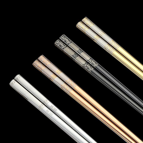 304 stainless steel chopstick tableware luxury laser engraving korean chopsticks antiskid household metal reusable chopsticks
304 stainless steel chopstick tableware luxury laser engraving korean chopsticks antiskid household metal reusable chopsticks