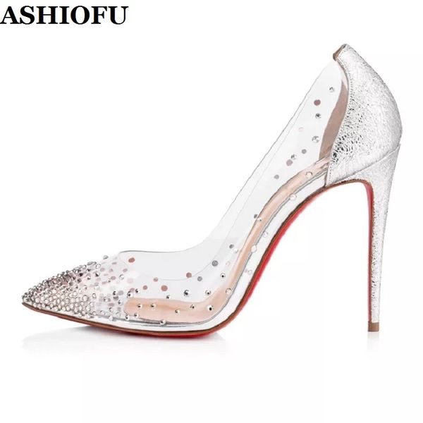 ashiofu new handmade ladies high heel pumps pvc leather see-through party dress shoes evening fashion pumps court shoes, Black
ashiofu new handmade ladies high heel pumps pvc leather see-through party dress shoes evening fashion pumps court shoes, Black