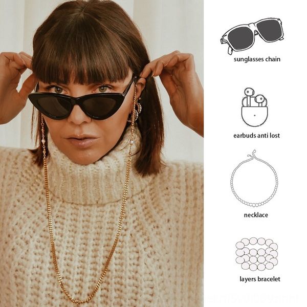 cold wind advanced sense glasses pearl necklace pearl metal glasses necklace earphone lost chain multi-wearing use chain, Blue
cold wind advanced sense glasses pearl necklace pearl metal glasses necklace earphone lost chain multi-wearing use chain, Blue