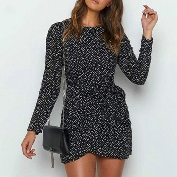 conmoto women winter black short party dress 2019 female vintage wrap autumn dress fashion polka dot chiffon vestido larger, Black;gray
conmoto women winter black short party dress 2019 female vintage wrap autumn dress fashion polka dot chiffon vestido larger, Black;gray