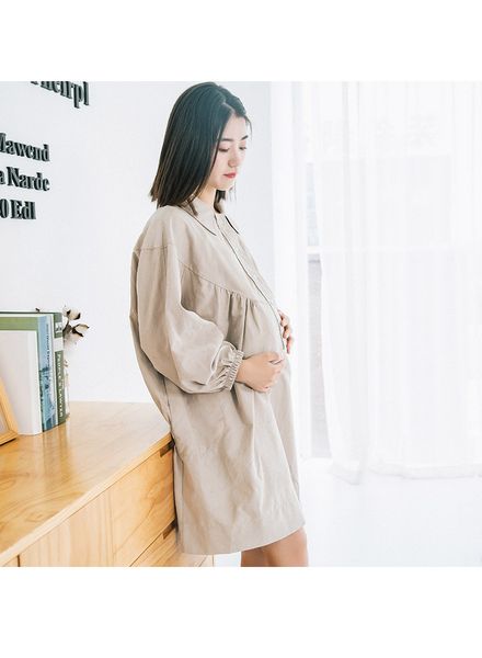 fashion influx autumn new maternity dress new lapel open button doll shirt pregnant women long-sleeved fashion dress shirt, White
fashion influx autumn new maternity dress new lapel open button doll shirt pregnant women long-sleeved fashion dress shirt, White