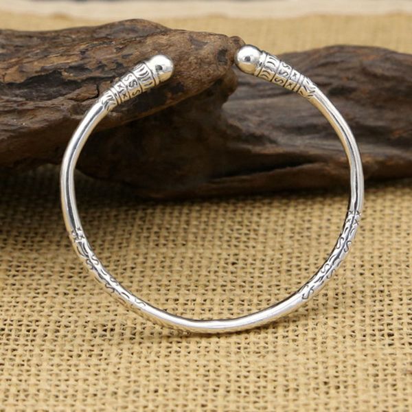 925 sterling silver bracelets bangle couple bracelet jewelry gifts for men, Black
925 sterling silver bracelets bangle couple bracelet jewelry gifts for men, Black