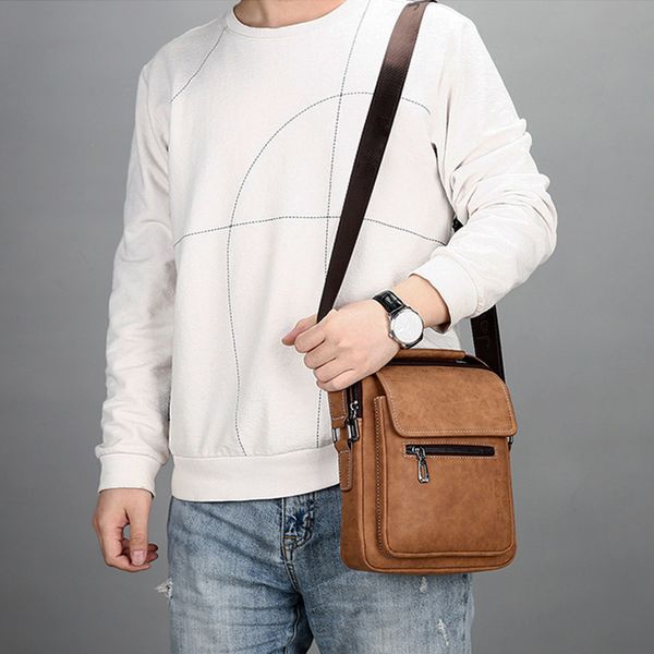 men crossbody single shoulder bag retro business casual zipper bag with long strap k-best
men crossbody single shoulder bag retro business casual zipper bag with long strap k-best