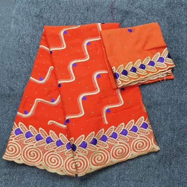 5yards nice looking orange african cotton fabric embroidery with rhinestone and 2yards french net lace set for dress hc14-6, Black;white
5yards nice looking orange african cotton fabric embroidery with rhinestone and 2yards french net lace set for dress hc14-6, Black;white