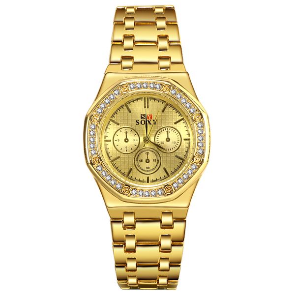 soxy new bracelet watch fashion design personality dial women's water drill retro watch network popular, Slivery;brown
soxy new bracelet watch fashion design personality dial women's water drill retro watch network popular, Slivery;brown