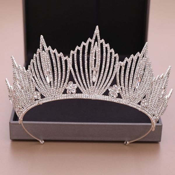 luxury shiny gold and silver color bride crown headband wedding hair accessories fashion handmade decorative queen headdress, Golden;white
luxury shiny gold and silver color bride crown headband wedding hair accessories fashion handmade decorative queen headdress, Golden;white