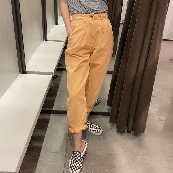 2020 summer women loose jeans buttons pockets ankle-length pants female solid fashion street sweet denim jeans clothes, Blue
2020 summer women loose jeans buttons pockets ankle-length pants female solid fashion street sweet denim jeans clothes, Blue