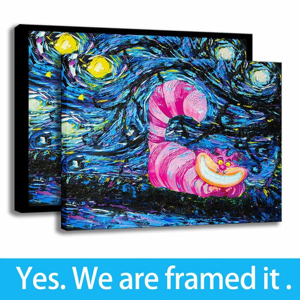 hd print alice in wonderland cheshire painting van gogh art canvas office decor art framed - ready to hang - support customization
hd print alice in wonderland cheshire painting van gogh art canvas office decor art framed - ready to hang - support customization