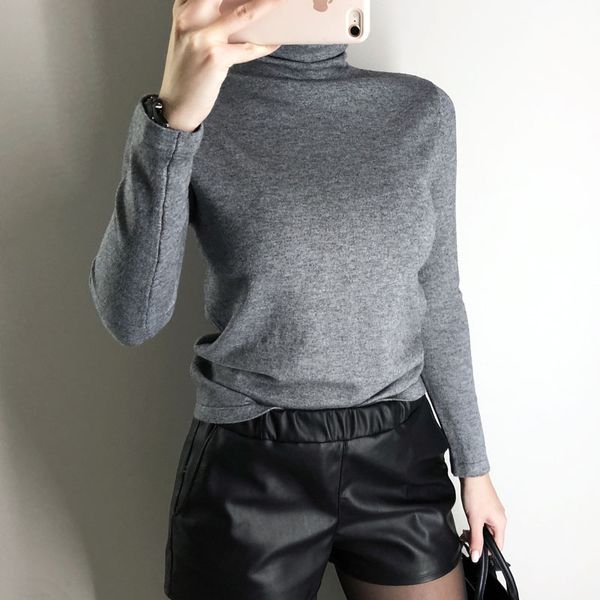 women's sweater casual solid color turtleneck knitted sweater pullovers, White;black
women's sweater casual solid color turtleneck knitted sweater pullovers, White;black