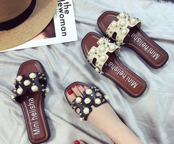2019 summer new women's slippers flat bottom h drilling surface women's shoes leisure korean version of cool, Black
2019 summer new women's slippers flat bottom h drilling surface women's shoes leisure korean version of cool, Black