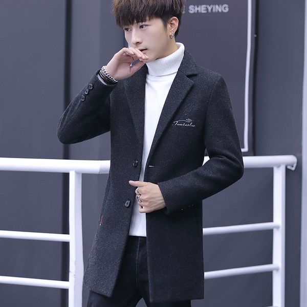men's 2019 autumn and winter new style large size mid-length trench coat korean-style slim fit trend of fashion men coat, Black
men's 2019 autumn and winter new style large size mid-length trench coat korean-style slim fit trend of fashion men coat, Black