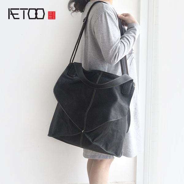 aetoo new fashion personality handbags simple genuine leather shoulder bag stitching soft leather large capacity handbag women
aetoo new fashion personality handbags simple genuine leather shoulder bag stitching soft leather large capacity handbag women