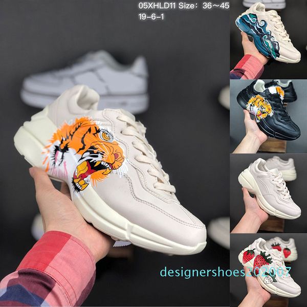 rhyton leather sneaker mens designer shoes with strawberry wave mouth tiger print luxury vintage trainer women designer shoes d07, Black
rhyton leather sneaker mens designer shoes with strawberry wave mouth tiger print luxury vintage trainer women designer shoes d07, Black