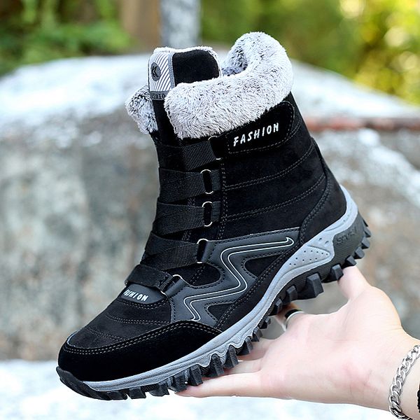 men cotton-padded shoes non-slip waterproof snow boots winter ankle keep warm sport shoes outdoor comfortable walking 2019, Black
men cotton-padded shoes non-slip waterproof snow boots winter ankle keep warm sport shoes outdoor comfortable walking 2019, Black