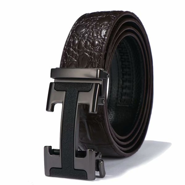 the new men's belt i-buckle artificial leather leather joker simple youth casual fashion h buckle belt, Blue;gray