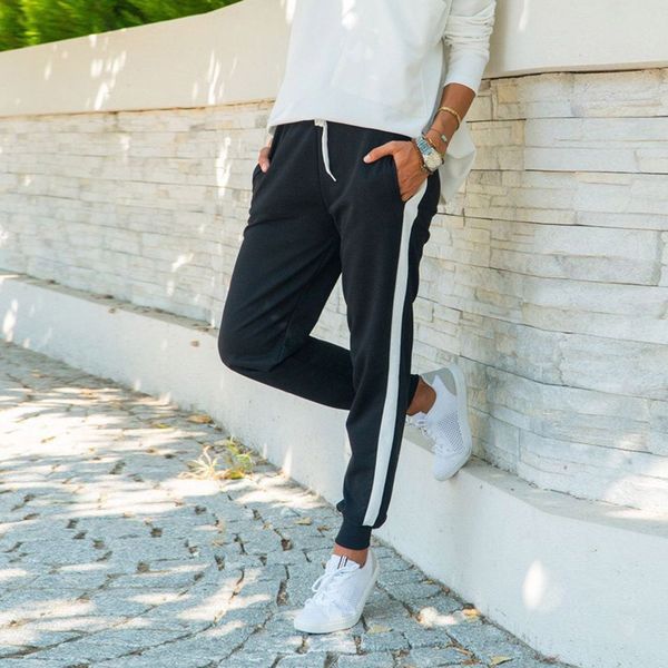 women jogging sports trousers knit loose plus size casual simple stitching pants ladies comfortable fashion fitness tracksuit, Black;white
women jogging sports trousers knit loose plus size casual simple stitching pants ladies comfortable fashion fitness tracksuit, Black;white
