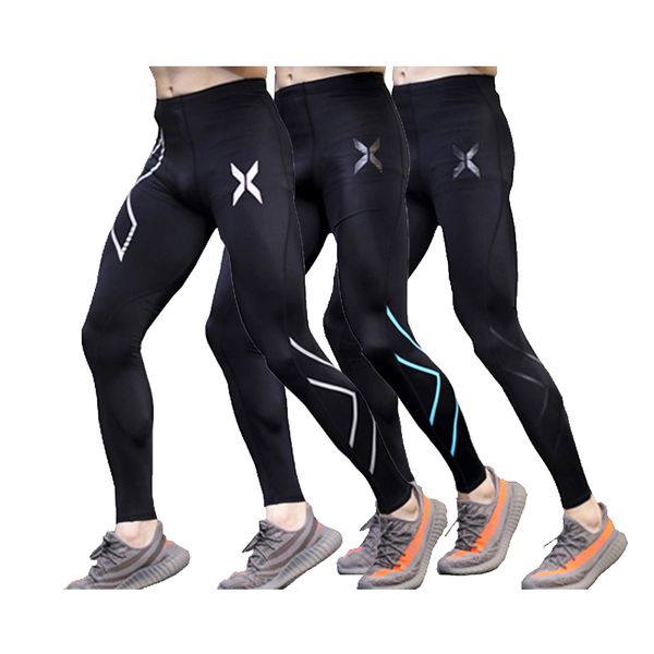 mens gym compression leggings sport running tights trousers men sportswear dry fit training pants men jogging pants, Black;blue
mens gym compression leggings sport running tights trousers men sportswear dry fit training pants men jogging pants, Black;blue