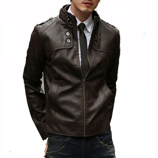 tangnest 2018 spring autumn handsome men leather jacket zipper slim leather jacket hight quality three colors mwp014, Black
tangnest 2018 spring autumn handsome men leather jacket zipper slim leather jacket hight quality three colors mwp014, Black