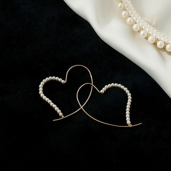 big heart hoop earrings for women korean simulated pearl statement earring exaggerated earrings jewelry party gift brincos, Golden;silver
big heart hoop earrings for women korean simulated pearl statement earring exaggerated earrings jewelry party gift brincos, Golden;silver