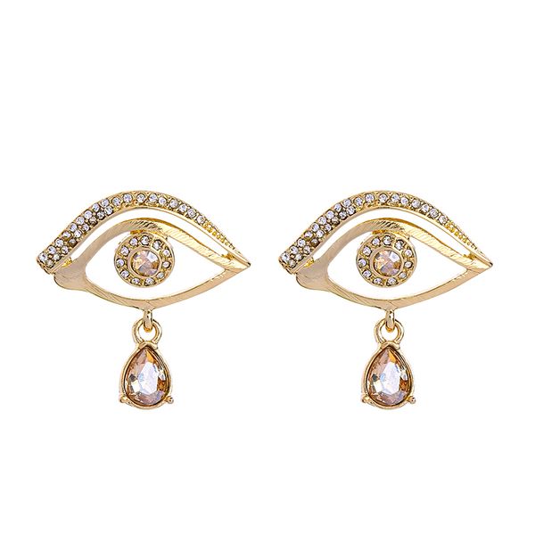 retro fashion jewelry gold color crystal eyes earring for women charm water drop earring wedding dress accessories in box, Silver
retro fashion jewelry gold color crystal eyes earring for women charm water drop earring wedding dress accessories in box, Silver