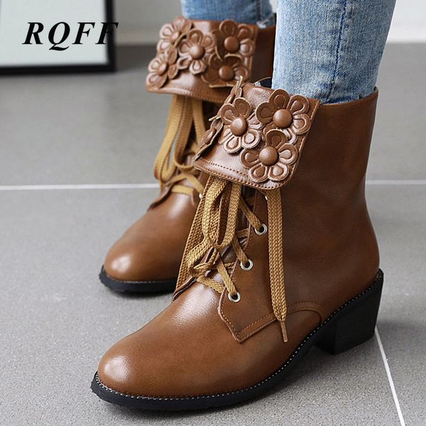 black blue brown new autumn ankle boots women plus big size 12 fashion block med heels shoes woman lace up flowers boot solid pu
black blue brown new autumn ankle boots women plus big size 12 fashion block med heels shoes woman lace up flowers boot solid pu