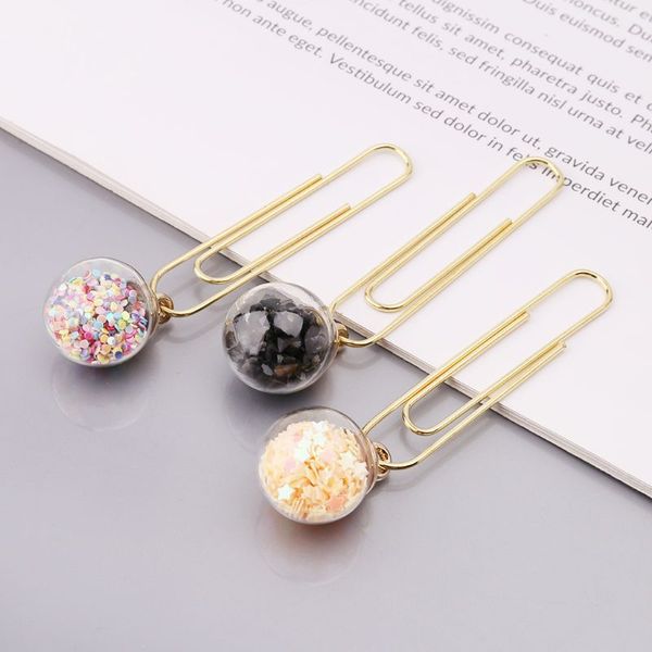 5pcs/box glass ball paper clips notes marker diy metal binding memo paper clip bookmark novelty
5pcs/box glass ball paper clips notes marker diy metal binding memo paper clip bookmark novelty