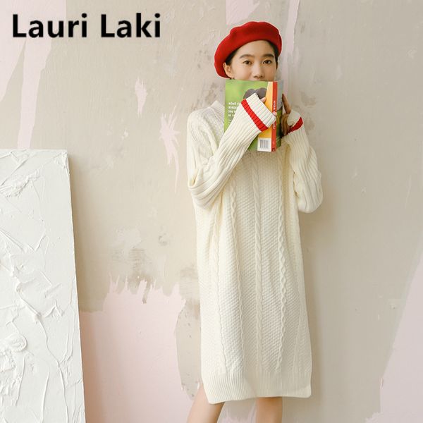 long sweater women 2019 plus size pullover femme knit sweater maxi white thick cotton o-neck winter women loose, White;black
long sweater women 2019 plus size pullover femme knit sweater maxi white thick cotton o-neck winter women loose, White;black
