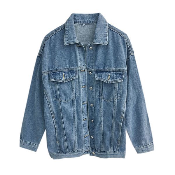 2019 spring autumn new harajuku style denim jacket fashion loose slimming wild shirt casual models cotton collar female a16, Black;brown
2019 spring autumn new harajuku style denim jacket fashion loose slimming wild shirt casual models cotton collar female a16, Black;brown