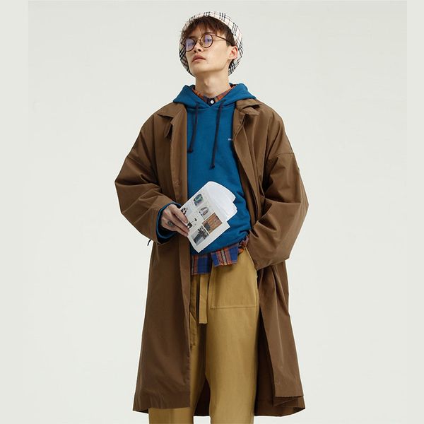 men casual loose long trench coat outerwear male japan korea style streetwear hip hop windbreaker cardigan jacket overcoat, Tan;black
men casual loose long trench coat outerwear male japan korea style streetwear hip hop windbreaker cardigan jacket overcoat, Tan;black