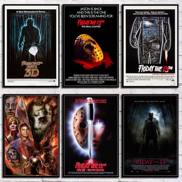 friday the 13th jason voorhees classic horror movie art painting silk canvas poster wall home decor
friday the 13th jason voorhees classic horror movie art painting silk canvas poster wall home decor
