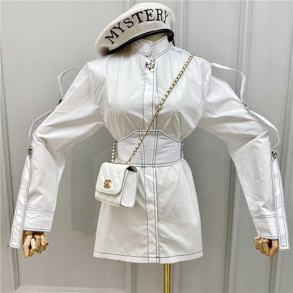 simple solid color slim shirt dress women's 2020 spring stand collar long sleeve mid long blouse female blusas, White
simple solid color slim shirt dress women's 2020 spring stand collar long sleeve mid long blouse female blusas, White