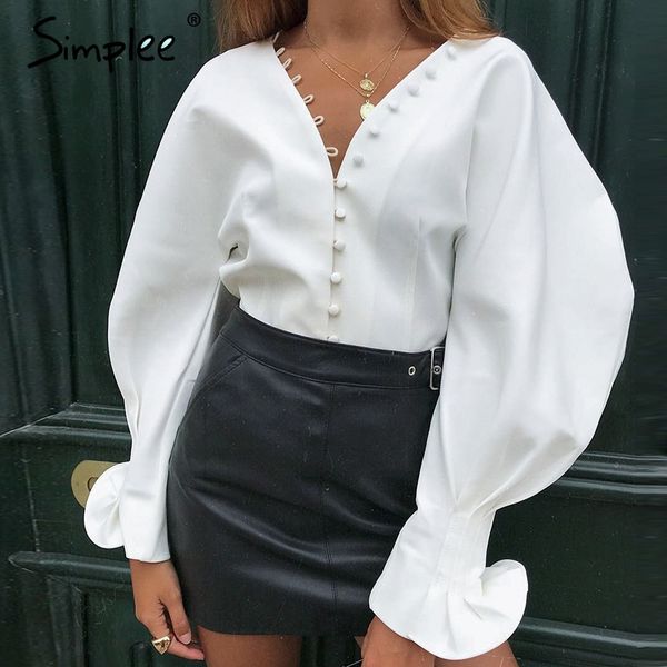 simplee elegant white v neck long sleeve blouse 2018 new autumn party wear women and blouses casual chic women shirt top
simplee elegant white v neck long sleeve blouse 2018 new autumn party wear women and blouses casual chic women shirt top