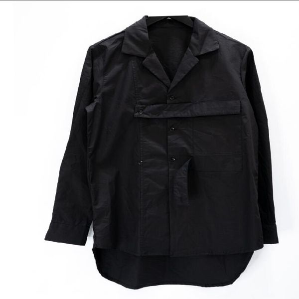 2019 new men clothing lapels cotton pleats shirts male single-breasted long sleeve high street casual shirt hairstylist costume, White;black
2019 new men clothing lapels cotton pleats shirts male single-breasted long sleeve high street casual shirt hairstylist costume, White;black